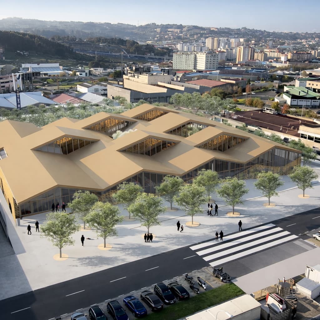 Imagen del exterior de las Sedes Sociales de Estrella Galicia en A Coruña